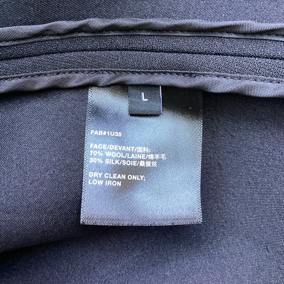 NWT Lafayette 148 Black Sleeveless Shift Dress Wool-Silk Keyhole Back Large LBD - Picture 12 of 14